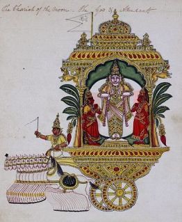 Chandra drawn by ten horses