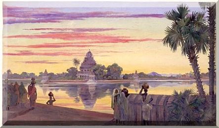 Madurai Tank by Marianne North, 1877-79