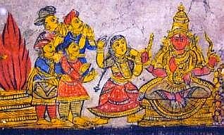 Mural at the Big Temple - The quartet
