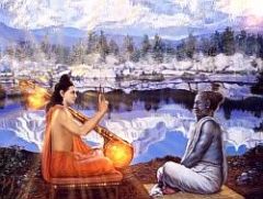 Narada muni instructing Vyasa