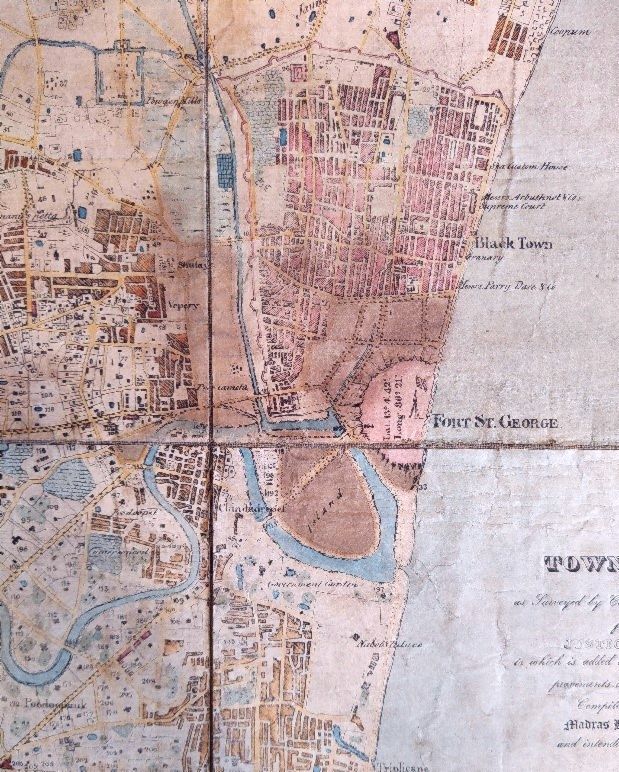 Plan of the Town of Madras and its limits, published in 1834