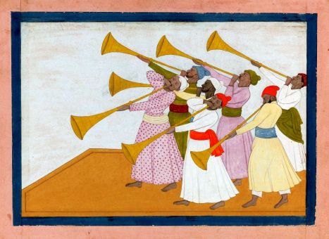 Sml. Attr Nainsukh, A Troupe of Trumpeters