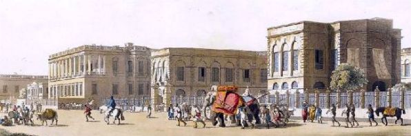 Calcutta council house and The Writers' Buildings 1807