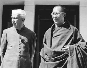 Nehru with the Dalai Lama