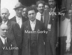 roy with lenin and gorky