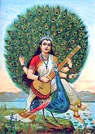 sarasvathi on peacock