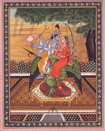 vishnu with lakshmi